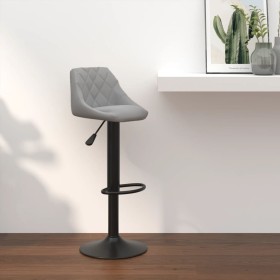 Light Gray Velvet Kitchen Stool by vidaXL, Kitchen stools - Ref: Foro24-335338, Price: 80,47 €, Discount: %