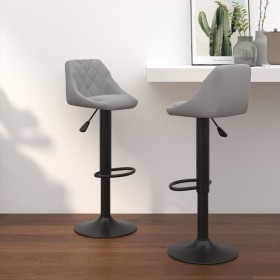 Kitchen stools 2 units light gray velvet by vidaXL, Kitchen stools - Ref: Foro24-335349, Price: 118,00 €, Discount: %