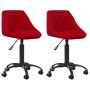 2pcs Red Wine Red Velvet Swivel Dining Chairs by vidaXL, dining chairs - Ref: Foro24-335377, Price: 89,43 €, Discount: %