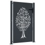 Puerta de jardín acero gris antracita diseño árbol 105x155 cm de vidaXL, Puertas de jardín - Ref: Foro24-153157, Precio: 236,...