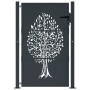 Puerta de jardín acero gris antracita diseño árbol 105x155 cm de vidaXL, Puertas de jardín - Ref: Foro24-153157, Precio: 236,...