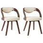 Dining chairs 2 units, curved wood and cream synthetic leather by vidaXL, dining chairs - Ref: Foro24-283102, Price: 286,30 €...