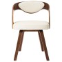 Dining chairs 2 units, curved wood and cream synthetic leather by vidaXL, dining chairs - Ref: Foro24-283102, Price: 286,30 €...