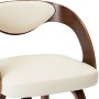 Dining chairs 2 units, curved wood and cream synthetic leather by vidaXL, dining chairs - Ref: Foro24-283102, Price: 286,30 €...