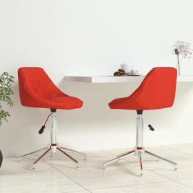 Swivel dining chairs 2 pcs red synthetic leather by vidaXL, dining chairs - Ref: Foro24-335391, Price: 96,99 €, Discount: %