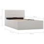 Cama canapé hidráulica cuero sintético blanco 100x200 cm de vidaXL, Camas y somieres - Ref: Foro24-285517, Precio: 316,99 €, ...