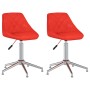 Sillas de comedor giratorias 2 uds cuero sintético rojo de vidaXL, Sillas de comedor - Ref: Foro24-335391, Precio: 96,74 €, D...