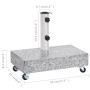 Base de sombrilla granito gris claro 45x25x8,3 cm de vidaXL, Bases para sombrillas - Ref: Foro24-313666, Precio: 88,56 €, Des...