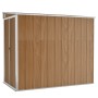 Cobertizo jardín pared acero galvanizado marrón 118x194x178 cm de vidaXL, Cobertizos - Ref: Foro24-316224, Precio: 192,26 €, ...