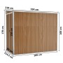 Cobertizo jardín pared acero galvanizado marrón 118x194x178 cm de vidaXL, Cobertizos - Ref: Foro24-316224, Precio: 192,26 €, ...