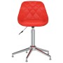 Sillas de comedor giratorias 2 uds cuero sintético rojo de vidaXL, Sillas de comedor - Ref: Foro24-335391, Precio: 96,74 €, D...