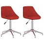 Sillas de comedor giratorias 2 uds cuero sintético rojo tinto de vidaXL, Sillas de comedor - Ref: Foro24-335395, Precio: 96,4...