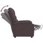 Sillón de masaje reclinable de tela marrón oscuro de vidaXL, Sillones - Ref: Foro24-321221, Precio: 204,99 €, Descuento: %