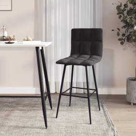 Black velvet kitchen stool by vidaXL, Kitchen stools - Ref: Foro24-338631, Price: 66,99 €, Discount: %