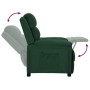 Sillón reclinable de tela verde oscuro de vidaXL, Sillones - Ref: Foro24-342345, Precio: 215,02 €, Descuento: %