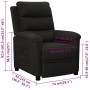 Sillón reclinable de tela negro de vidaXL, Sillones - Ref: Foro24-342341, Precio: 202,57 €, Descuento: %