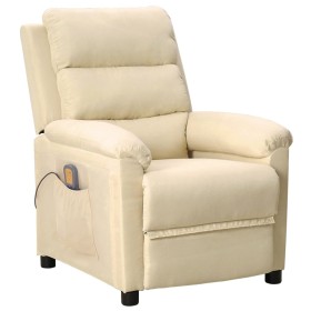 Cream fabric massage chair by vidaXL, Electric massage chairs - Ref: Foro24-342360, Price: 214,99 €, Discount: %