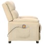 Cream fabric massage chair by vidaXL, Electric massage chairs - Ref: Foro24-342360, Price: 222,80 €, Discount: %