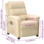 Cream fabric massage chair by vidaXL, Electric massage chairs - Ref: Foro24-342360, Price: 222,80 €, Discount: %