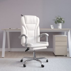 Silla de oficina reclinable cuero sintético blanco de vidaXL, Sillas de oficina - Ref: Foro24-349702, Precio: 136,80 €, Descu...