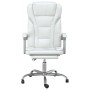 Silla de oficina reclinable cuero sintético blanco de vidaXL, Sillas de oficina - Ref: Foro24-349702, Precio: 136,99 €, Descu...