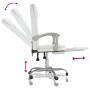 Silla de oficina reclinable cuero sintético blanco de vidaXL, Sillas de oficina - Ref: Foro24-349702, Precio: 136,99 €, Descu...