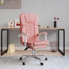 Pink synthetic leather reclining office chair by vidaXL, Office chairs - Ref: Foro24-349623, Price: 122,99 €, Discount: %