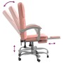 Silla de oficina reclinable cuero sintético rosa de vidaXL, Sillas de oficina - Ref: Foro24-349623, Precio: 120,24 €, Descuen...