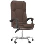 Silla de oficina reclinable masaje cuero sintético marrón de vidaXL, Sillas de oficina - Ref: Foro24-349678, Precio: 129,08 €...