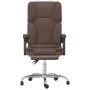 Silla de oficina reclinable masaje cuero sintético marrón de vidaXL, Sillas de oficina - Ref: Foro24-349678, Precio: 129,08 €...