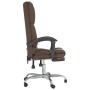 Silla de oficina reclinable masaje cuero sintético marrón de vidaXL, Sillas de oficina - Ref: Foro24-349678, Precio: 129,08 €...