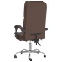 Silla de oficina reclinable masaje cuero sintético marrón de vidaXL, Sillas de oficina - Ref: Foro24-349678, Precio: 129,08 €...