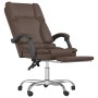 Silla de oficina reclinable masaje cuero sintético marrón de vidaXL, Sillas de oficina - Ref: Foro24-349678, Precio: 129,08 €...