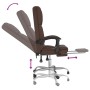 Silla de oficina reclinable masaje cuero sintético marrón de vidaXL, Sillas de oficina - Ref: Foro24-349678, Precio: 129,08 €...