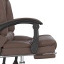 Silla de oficina reclinable masaje cuero sintético marrón de vidaXL, Sillas de oficina - Ref: Foro24-349678, Precio: 129,08 €...