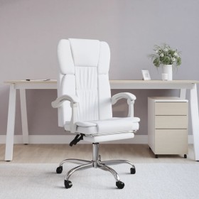 Silla de oficina reclinable cuero sintético blanco de vidaXL, Sillas de oficina - Ref: Foro24-349624, Precio: 119,99 €, Descu...