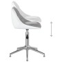 Silla de oficina giratoria de cuero sintético gris y blanco de vidaXL, Sillas de oficina - Ref: Foro24-335404, Precio: 84,37 ...