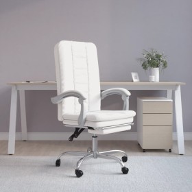 Silla de oficina reclinable cuero sintético blanco de vidaXL, Sillas de oficina - Ref: Foro24-349722, Precio: 133,99 €, Descu...