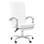 Silla de oficina reclinable cuero sintético blanco de vidaXL, Sillas de oficina - Ref: Foro24-349722, Precio: 133,99 €, Descu...