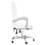 Silla de oficina reclinable cuero sintético blanco de vidaXL, Sillas de oficina - Ref: Foro24-349722, Precio: 133,99 €, Descu...