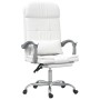 Silla de oficina reclinable masaje cuero sintético blanco de vidaXL, Sillas de oficina - Ref: Foro24-349712, Precio: 136,35 €...