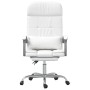 Silla de oficina reclinable masaje cuero sintético blanco de vidaXL, Sillas de oficina - Ref: Foro24-349712, Precio: 136,35 €...