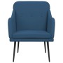 Sillón de tela azul 63x76x80 cm de vidaXL, Sillones - Ref: Foro24-351481, Precio: 87,99 €, Descuento: %