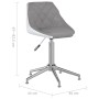 Silla de oficina giratoria de cuero sintético gris y blanco de vidaXL, Sillas de oficina - Ref: Foro24-335404, Precio: 84,37 ...