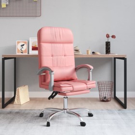 Silla de oficina reclinable masaje cuero sintético rosa de vidaXL, Sillas de oficina - Ref: Foro24-349711, Precio: 136,35 €, ...