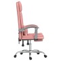 Pink synthetic leather massage reclining office chair by vidaXL, Office chairs - Ref: Foro24-349711, Price: 136,35 €, Discoun...