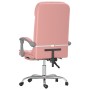 Silla de oficina reclinable masaje cuero sintético rosa de vidaXL, Sillas de oficina - Ref: Foro24-349711, Precio: 131,59 €, ...