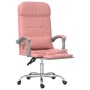 Silla de oficina reclinable masaje cuero sintético rosa de vidaXL, Sillas de oficina - Ref: Foro24-349711, Precio: 131,59 €, ...