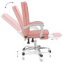 Silla de oficina reclinable cuero sintético rosa de vidaXL, Sillas de oficina - Ref: Foro24-349721, Precio: 127,70 €, Descuen...