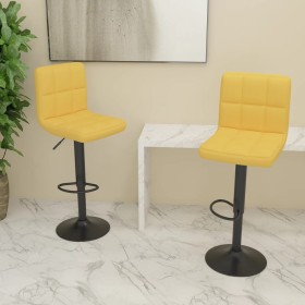 Kitchen stools 2 units mustard yellow fabric by vidaXL, Kitchen stools - Ref: Foro24-334289, Price: 128,36 €, Discount: %